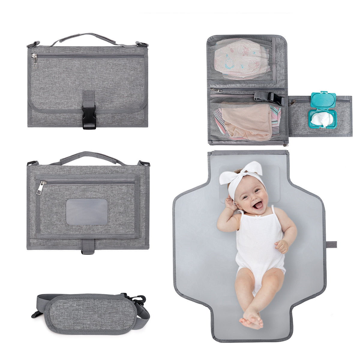 Trefo Baby™ Ultra-Comfy Foldable Waterproof Baby Diaper Changing Pad.